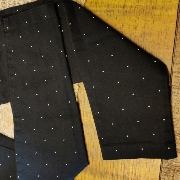 WOMEN'S Gap Slim City Pants, Size 2, Deep Navy w/White Polka Dots, Slim Fit - Picture 3 of 5